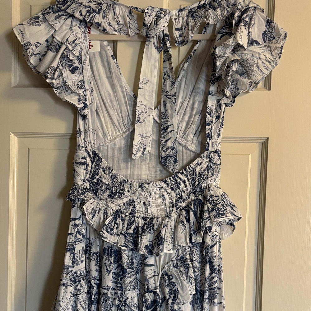 Botanical Ruffle Maxi Dress - Picture 4 of 6